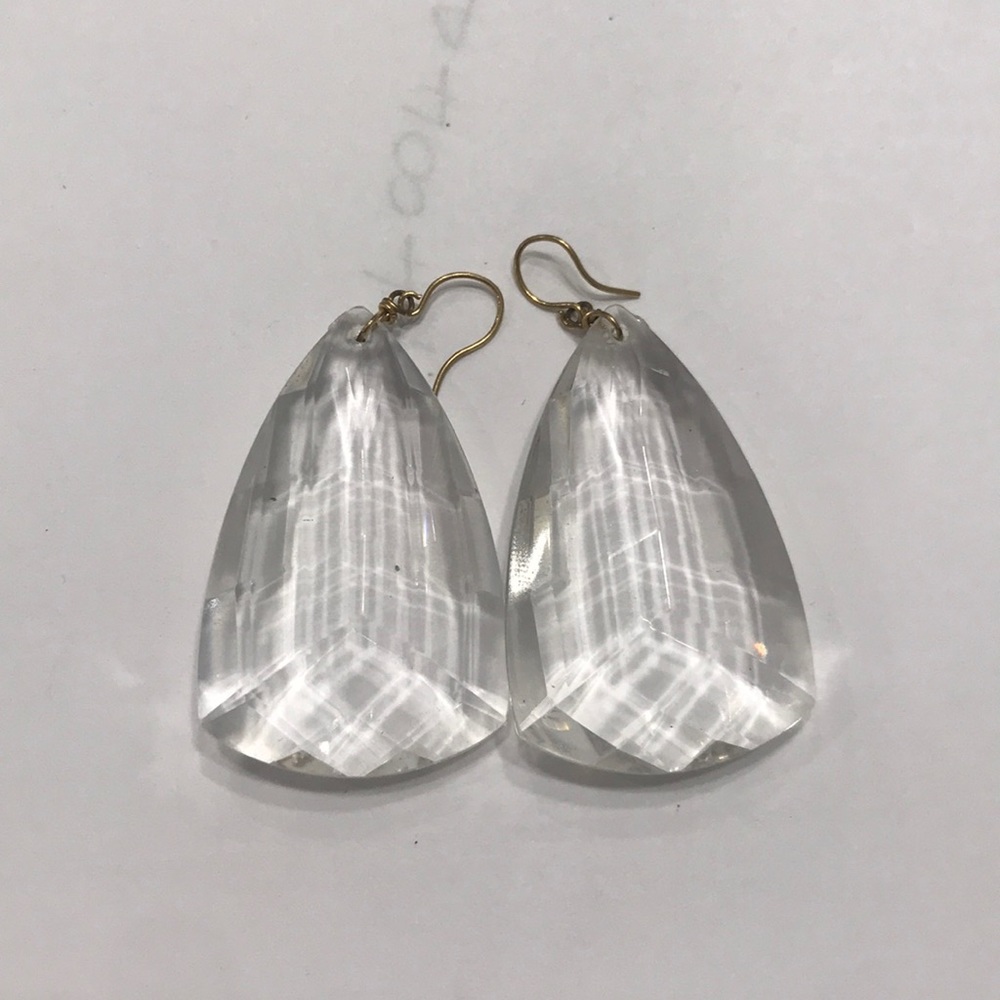 Faceted Lucite Earrings